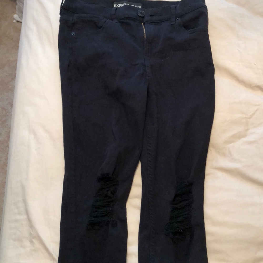 Express jeans high rise black leggings